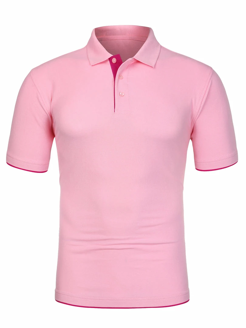 Allegra K Tops Men Summer Golf Shirt Contrast Color Short Sleeves Regular Fit Polo 16 Allegra K Tops Men Summer Golf Shirt Contrast Color Short Sleeves Regular Fit Polo