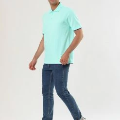 Allegra K Tops Men Summer Golf Shirt Contrast Color Short Sleeves Regular Fit Polo 73 Allegra K Tops Men Summer Golf Shirt Contrast Color Short Sleeves Regular Fit Polo