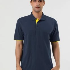 Allegra K Tops Men Summer Golf Shirt Contrast Color Short Sleeves Regular Fit Polo 65 Allegra K Tops Men Summer Golf Shirt Contrast Color Short Sleeves Regular Fit Polo