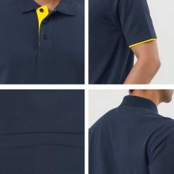 Allegra K Tops Men Summer Golf Shirt Contrast Color Short Sleeves Regular Fit Polo 69 Allegra K Tops Men Summer Golf Shirt Contrast Color Short Sleeves Regular Fit Polo