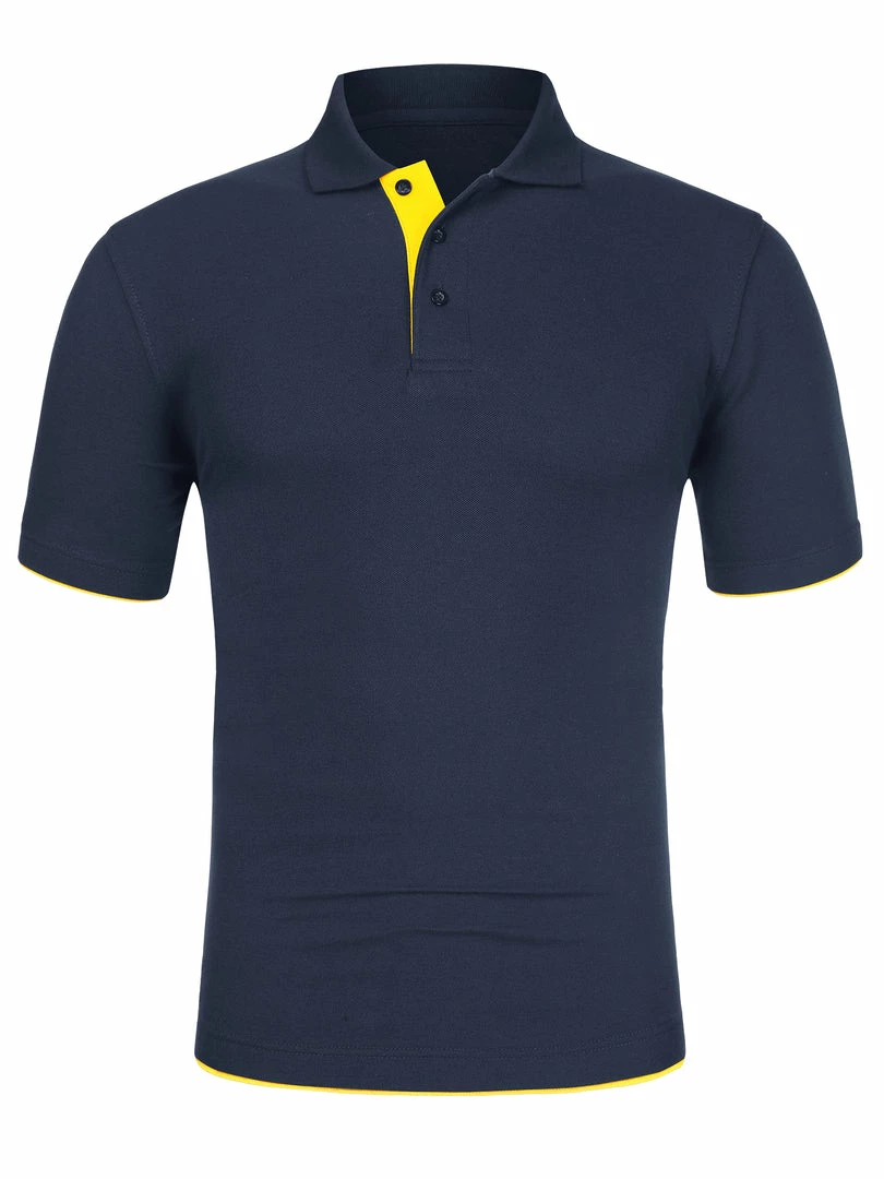 Allegra K Tops Men Summer Golf Shirt Contrast Color Short Sleeves Regular Fit Polo 4 Allegra K Tops Men Summer Golf Shirt Contrast Color Short Sleeves Regular Fit Polo