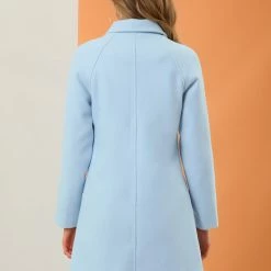 Allegra K Women's Peter Pan Collar Winter Outwear Trench Pea Coat 14 Allegra K Women's Peter Pan Collar Winter Outwear Trench Pea Coat