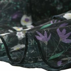 Allegra K Women's Floral Print Chiffon Dress Above Knee A-Line Layered Ruffle Dress