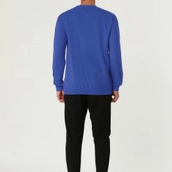 Allegra K Men's Casual Basic Regular Fit Long Sleeve Solid Color Round Neck Pullover Sweatshirt