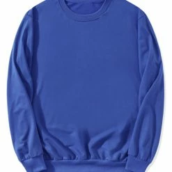 Allegra K Men's Casual Basic Regular Fit Long Sleeve Solid Color Round Neck Pullover Sweatshirt