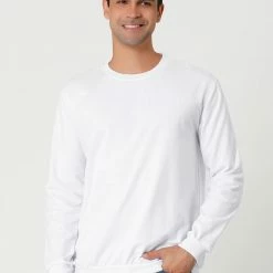 Allegra K Men's Casual Basic Regular Fit Long Sleeve Solid Color Round Neck Pullover Sweatshirt