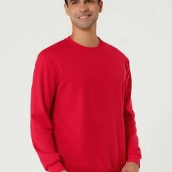 Allegra K Men's Casual Basic Regular Fit Long Sleeve Solid Color Round Neck Pullover Sweatshirt