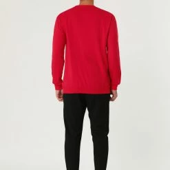 Allegra K Men's Casual Basic Regular Fit Long Sleeve Solid Color Round Neck Pullover Sweatshirt