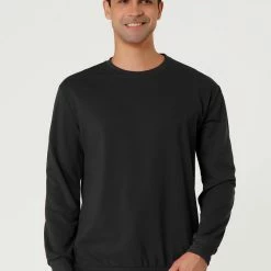 Allegra K Men's Casual Basic Regular Fit Long Sleeve Solid Color Round Neck Pullover Sweatshirt