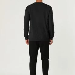 Allegra K Men's Casual Basic Regular Fit Long Sleeve Solid Color Round Neck Pullover Sweatshirt