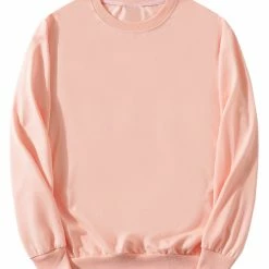 Allegra K Men's Casual Basic Regular Fit Long Sleeve Solid Color Round Neck Pullover Sweatshirt