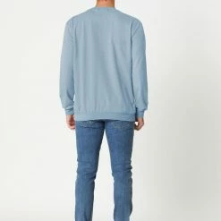 Allegra K Men's Casual Basic Regular Fit Long Sleeve Solid Color Round Neck Pullover Sweatshirt