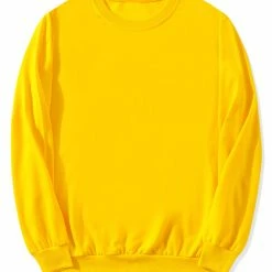 Allegra K Men's Casual Basic Regular Fit Long Sleeve Solid Color Round Neck Pullover Sweatshirt