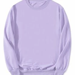 Allegra K Men's Casual Basic Regular Fit Long Sleeve Solid Color Round Neck Pullover Sweatshirt