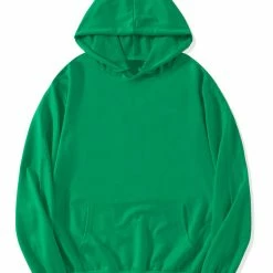 Allegra K Men's Hoodie Sweatshirt Long Sleeves Soild Drawstring Pullover With Pocket Coats & Outerwear