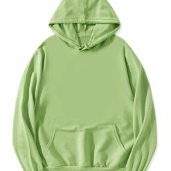 Allegra K Men's Hoodie Sweatshirt Long Sleeves Soild Drawstring Pullover With Pocket Coats & Outerwear