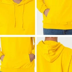 Allegra K Men's Hoodie Sweatshirt Long Sleeves Soild Drawstring Pullover With Pocket Coats & Outerwear
