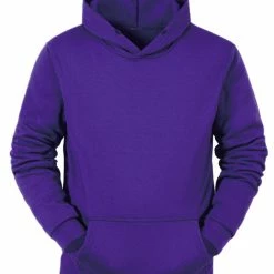Allegra K Men's Plush Lined Pullover Hoodie Solid Long Sleeves Hooded Sweatshirts With Pocket