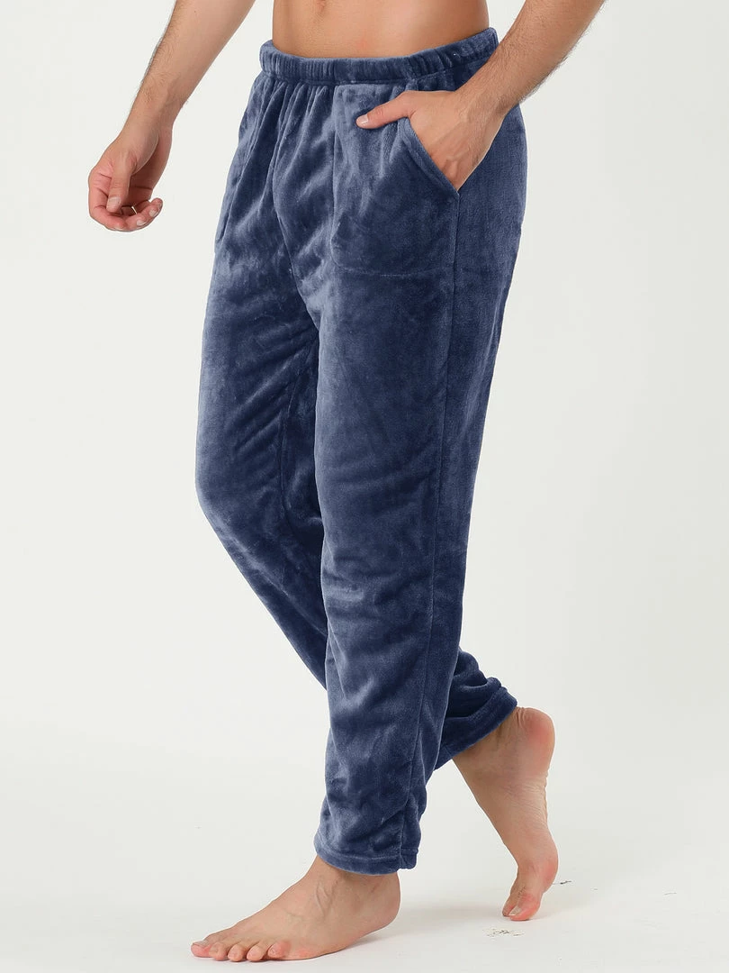 Allegra K Men's Winter Fuzzy Pajama Pants Drawstring Nightwear Home Lounge Pants 5 Allegra K Men's Winter Fuzzy Pajama Pants Drawstring Nightwear Home Lounge Pants