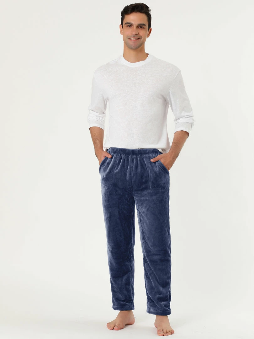 Allegra K Men's Winter Fuzzy Pajama Pants Drawstring Nightwear Home Lounge Pants 6 Allegra K Men's Winter Fuzzy Pajama Pants Drawstring Nightwear Home Lounge Pants