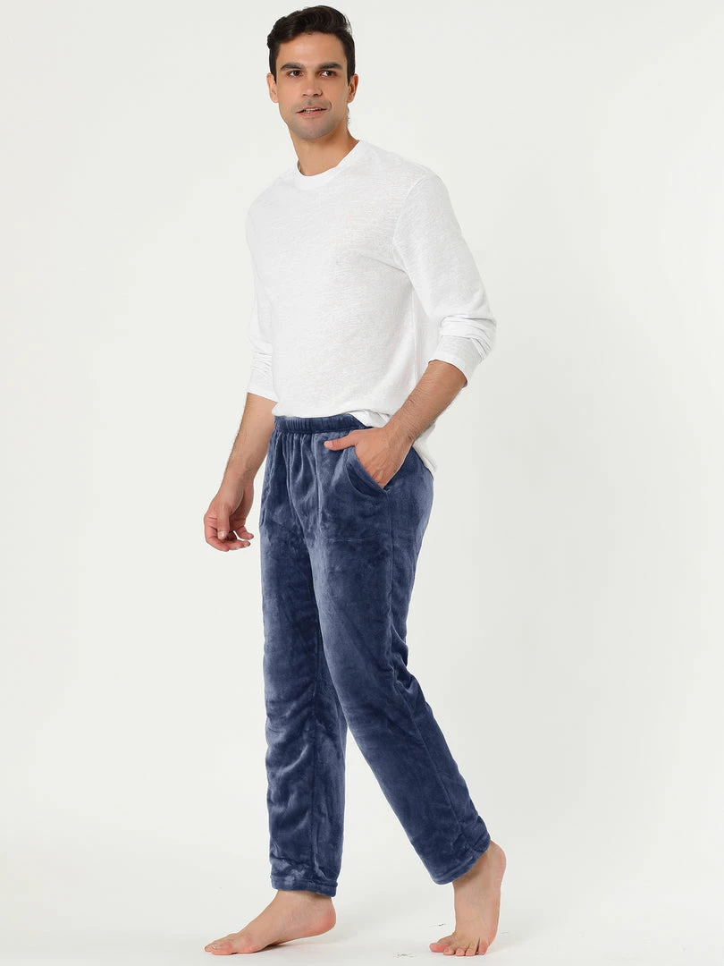 Allegra K Men's Winter Fuzzy Pajama Pants Drawstring Nightwear Home Lounge Pants 7 Allegra K Men's Winter Fuzzy Pajama Pants Drawstring Nightwear Home Lounge Pants