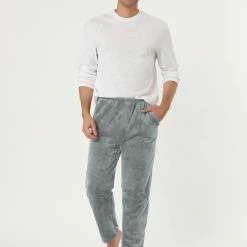 Allegra K Men's Winter Fuzzy Pajama Pants Drawstring Nightwear Home Lounge Pants 36 Allegra K Men's Winter Fuzzy Pajama Pants Drawstring Nightwear Home Lounge Pants