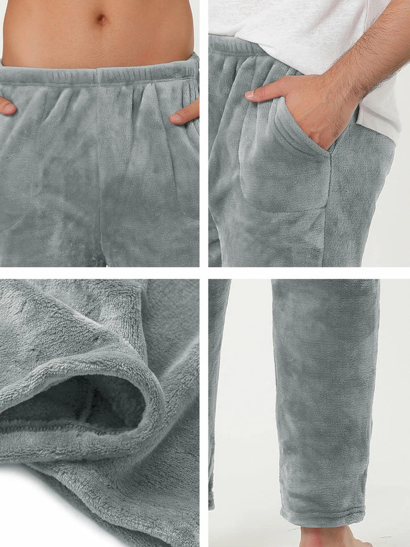 Allegra K Men's Winter Fuzzy Pajama Pants Drawstring Nightwear Home Lounge Pants 21 Allegra K Men's Winter Fuzzy Pajama Pants Drawstring Nightwear Home Lounge Pants