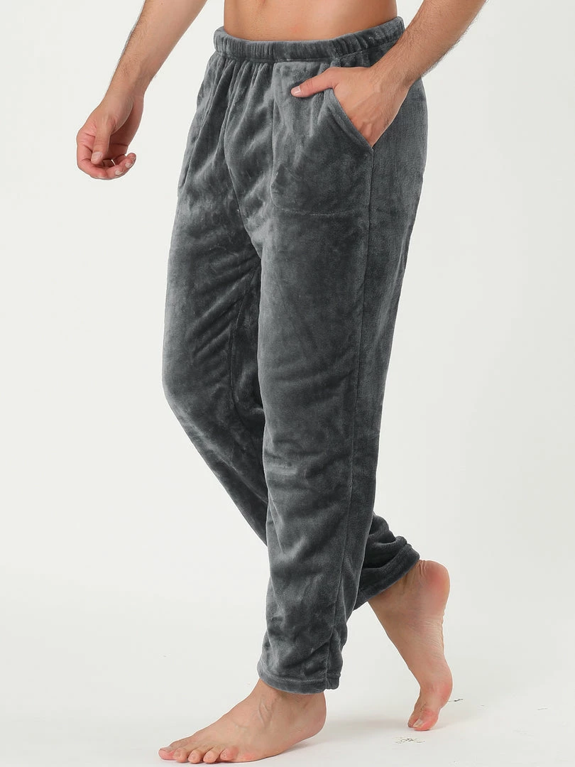 Allegra K Men's Winter Fuzzy Pajama Pants Drawstring Nightwear Home Lounge Pants 11 Allegra K Men's Winter Fuzzy Pajama Pants Drawstring Nightwear Home Lounge Pants