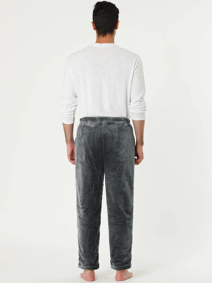 Allegra K Men's Winter Fuzzy Pajama Pants Drawstring Nightwear Home Lounge Pants 14 Allegra K Men's Winter Fuzzy Pajama Pants Drawstring Nightwear Home Lounge Pants