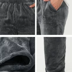 Allegra K Men's Winter Fuzzy Pajama Pants Drawstring Nightwear Home Lounge Pants 33 Allegra K Men's Winter Fuzzy Pajama Pants Drawstring Nightwear Home Lounge Pants