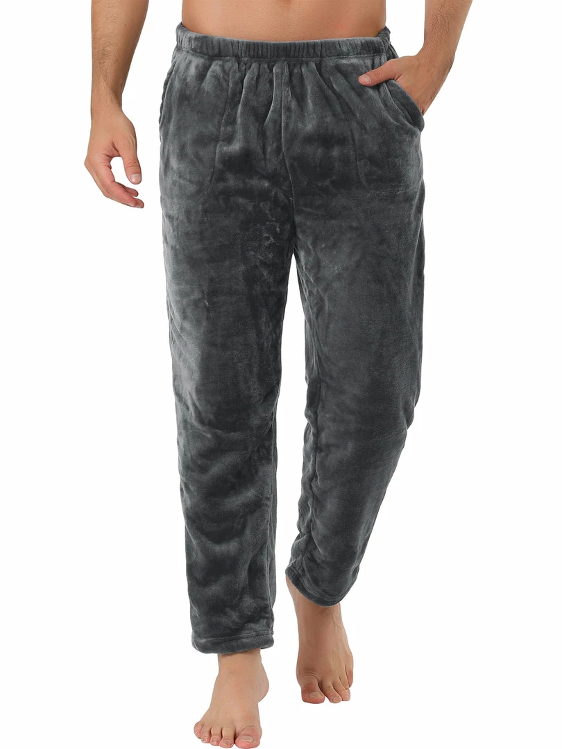 Allegra K Men's Winter Fuzzy Pajama Pants Drawstring Nightwear Home Lounge Pants 10 Allegra K Men's Winter Fuzzy Pajama Pants Drawstring Nightwear Home Lounge Pants