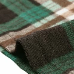 Allegra K Women's Peter Pan Collar Contrast Puff Sleeve Plaid Shirt Blouse