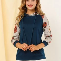 Allegra K Women's Drawstring Pockets Hood Blouse 23 Allegra K Women's Drawstring Pockets Hood Blouse