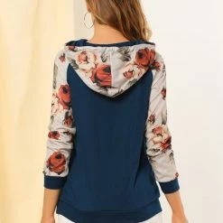 Allegra K Women's Drawstring Pockets Hood Blouse 26 Allegra K Women's Drawstring Pockets Hood Blouse