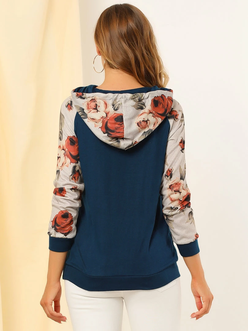 Allegra K Women's Drawstring Pockets Hood Blouse 14 Allegra K Women's Drawstring Pockets Hood Blouse