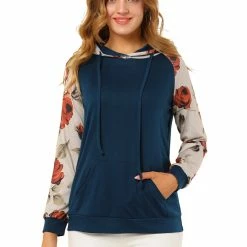 Allegra K Women's Drawstring Pockets Hood Blouse 22 Allegra K Women's Drawstring Pockets Hood Blouse