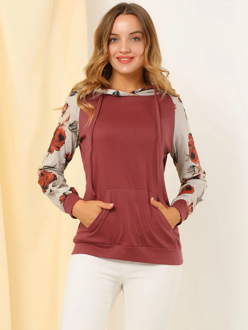 Allegra K Women's Drawstring Pockets Hood Blouse 6 Allegra K Women's Drawstring Pockets Hood Blouse