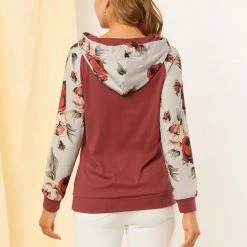 Allegra K Women's Drawstring Pockets Hood Blouse 20 Allegra K Women's Drawstring Pockets Hood Blouse