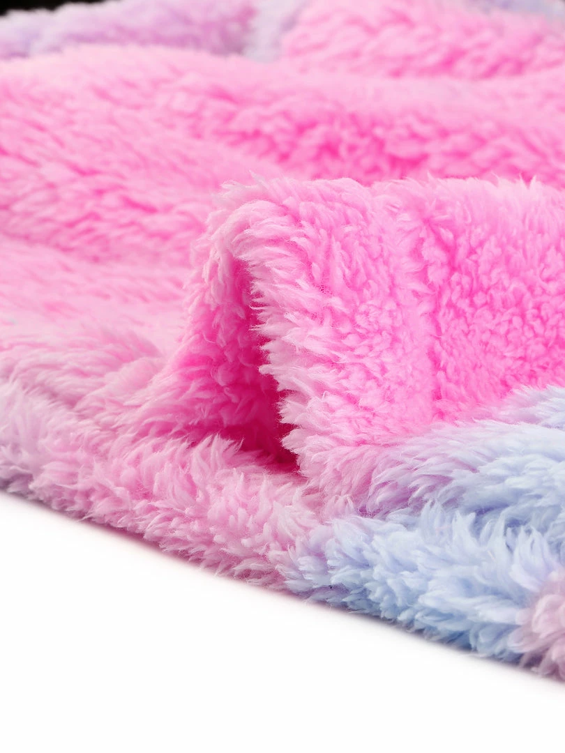 Allegra K Women's Tie-Dye Faux Fleece Pullover Stand Collar Pockets Fuzzy Zipper Fluffy Coat 9 Allegra K Women's Tie-Dye Faux Fleece Pullover Stand Collar Pockets Fuzzy Zipper Fluffy Coat