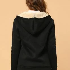 Allegra K Women's Fluffy Sherpa Fleece Lined Zip Up Hooded Sweatshirt Jackets 26 Allegra K Women's Fluffy Sherpa Fleece Lined Zip Up Hooded Sweatshirt Jackets