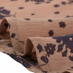 Allegra K Women's Boho Floral Casual Ruffle Tie Keyhole Long Sleeve Blouse Top