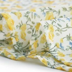 Allegra K Women's Floral Printed Ruffles Cap Sleeve Chiffon Blouse Top