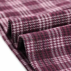 Allegra K Women's Work Office 3/4 Sleeve Boat Neck Houndstooth Top Blouse