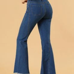 Allegra K Women's Vintage Flare Jean Denim Pants High Waist Stretchy Bell Bottoms Jeans 50 Allegra K Women's Vintage Flare Jean Denim Pants High Waist Stretchy Bell Bottoms Jeans