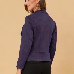 Allegra K Women's Faux Suede Jacket Open Front Lapel Draped Outwear Cardigan 44 Allegra K Women's Faux Suede Jacket Open Front Lapel Draped Outwear Cardigan