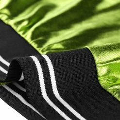 Allegra K Holographic Lightweight Bomber Jacket