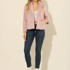 Allegra K Women's Glittery Faux Fur Coat Notched Lapel Short Fluffy Jacket 11 Allegra K Women's Glittery Faux Fur Coat Notched Lapel Short Fluffy Jacket