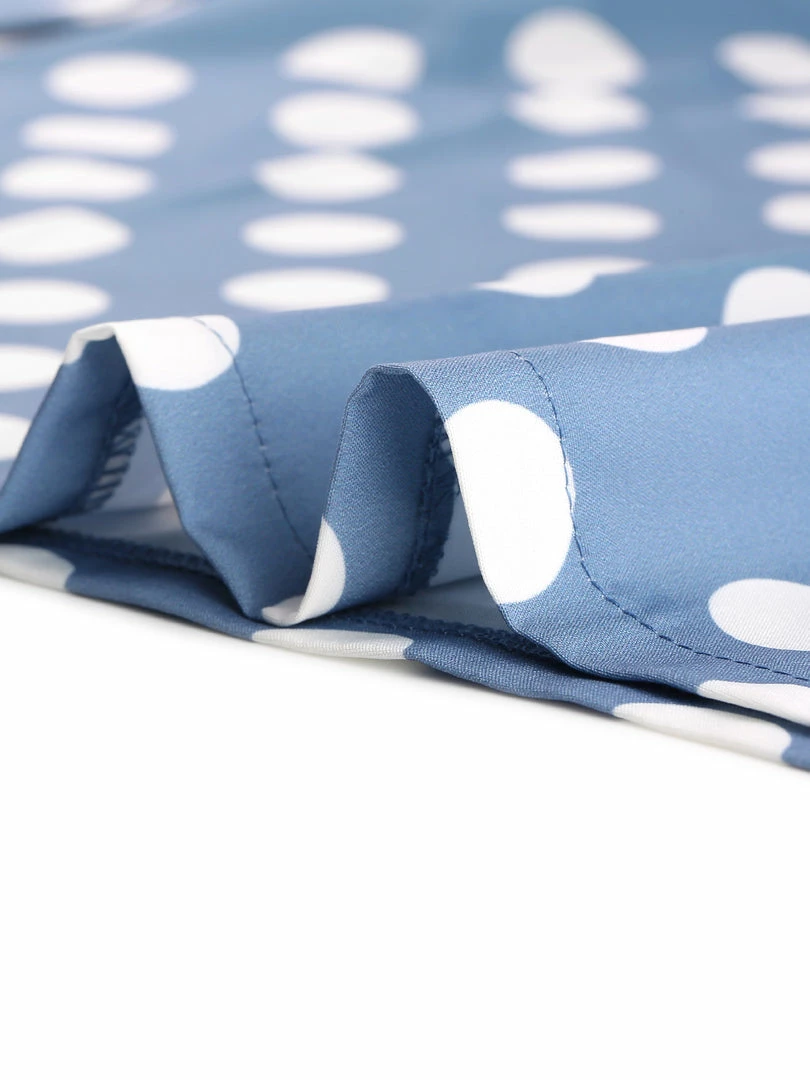 Allegra K Women 3/4 Sleeves Contrast Collar Polka Dots Blouse Tops 62 Allegra K Women 3/4 Sleeves Contrast Collar Polka Dots Blouse Tops