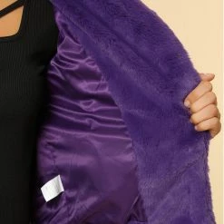 Allegra K Faux Fur Cropped Teddy Jacket Women 123 Allegra K Faux Fur Cropped Teddy Jacket Women