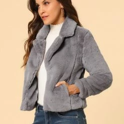 Allegra K Faux Fur Cropped Teddy Jacket Women 109 Allegra K Faux Fur Cropped Teddy Jacket Women